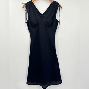 GAP 100% Linen Fully Lined Black Dress Size 4